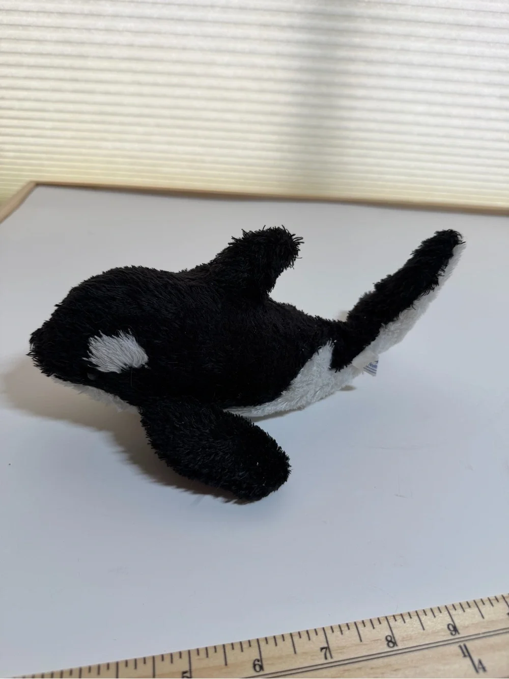 SeaWorld Plush Orca - Black & White and grey plush stingray